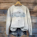 Comstylish Nihilistic Penguin Mountain Gradient Print Casual Sweatshirt
