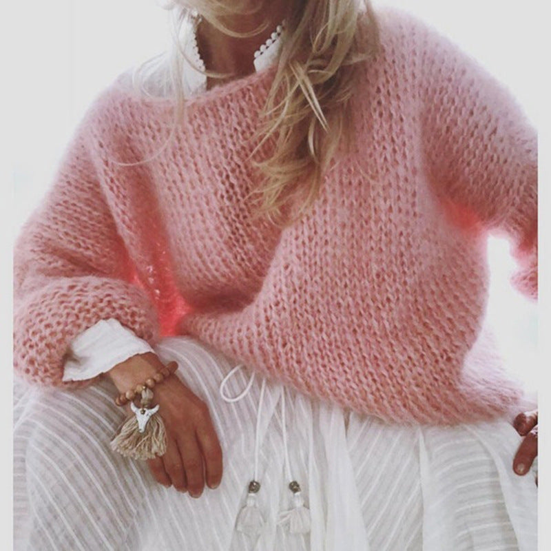 Casual Mohair Warm Knitted Sweater elevenforest