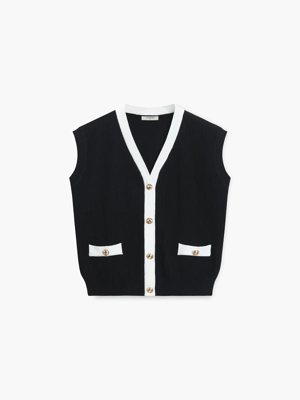 V-neck Button Knitted Vest