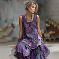 Vintage Bohemian Embroidered Floral Patchwork Tank Top elevenforest