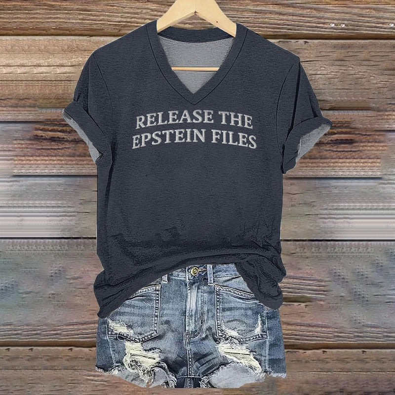 Comstylish Release The Epstein Files Printed Casual T-shirt