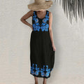 Women'S Ethnic Pattern Sleeveless Dress elevenforest