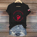 Comstylish Women's Greenland Print V-neck Short Sleeve T-shirt