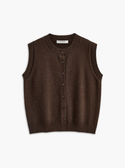 Button Up Sweater Vest