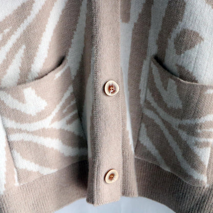 Autumn Winter Clothing Single Breasted Sweater Retro Lazy Knitted Mid Length Cardigan