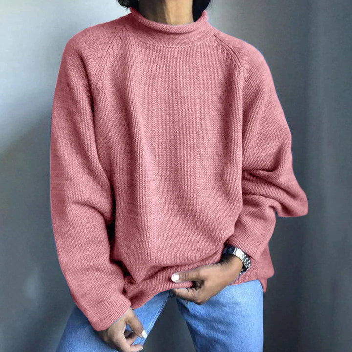 Solid Color Pullover Loose Mid Turtleneck Sweater elevenforest
