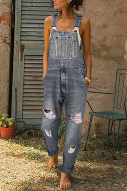 Ripped Loose Denim(5 Colors)