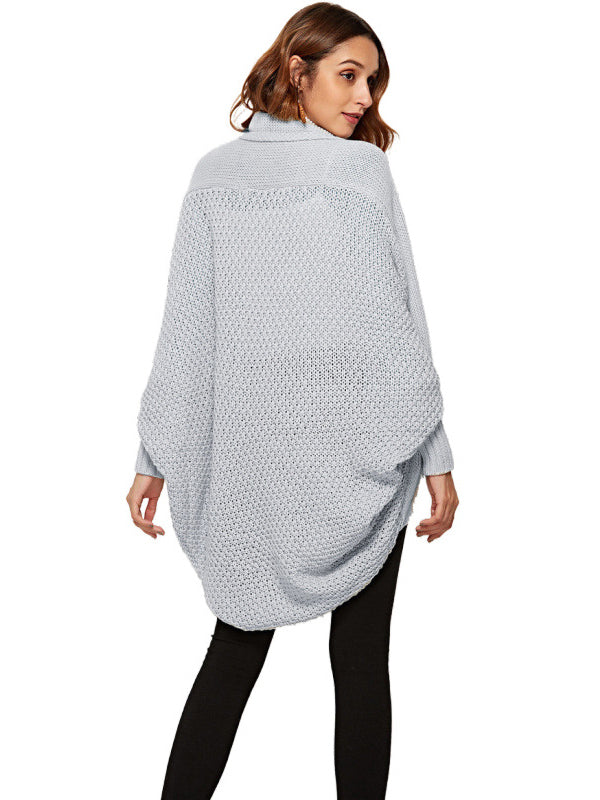 Batwing Sleeves Loose Color Cardigan Tops