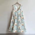Women's Vintage Magnolia Floral Print Dress elevenforest