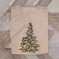 Comstylish Christmas Tree Embroidered Art Cozy Knit Sweater