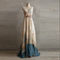 Women's Retro Simple Cherry Blossom Embroidery Sleeveless Dress elevenforest