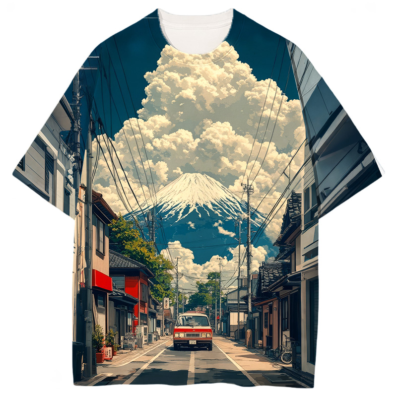 Comstylish Mount Fuji Japan Graphic Print T-shirt