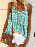 Women's Vacation Vintage Florals Art Print Tank Top