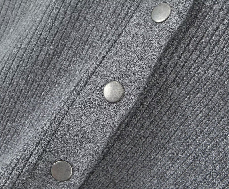 Knitting Cardigan Round Neck Slim Single Breasted Knitwear Autumn Clothing