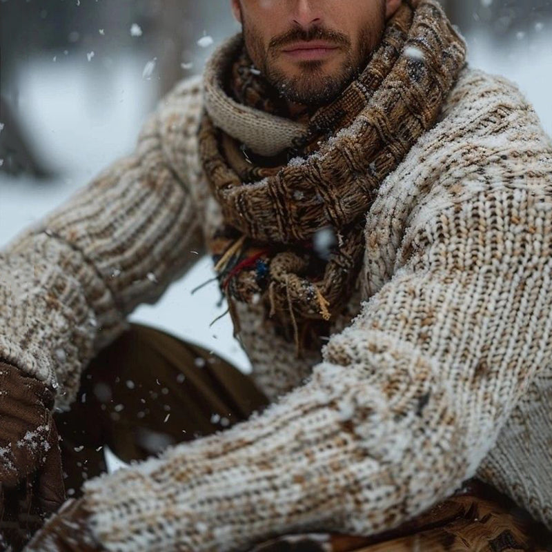 Fairman Island Jacquard Warmth Turtleneck Sweater elevenforest