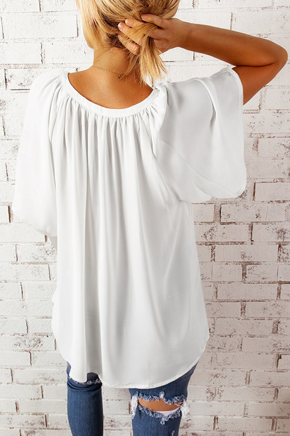 Split Joint V Neck T-shirts(6 Colors)