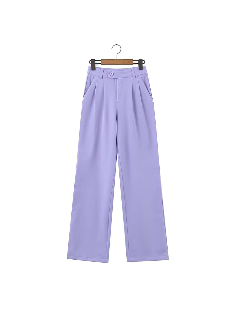 Tank Top & High Waist Buckle Pants Set