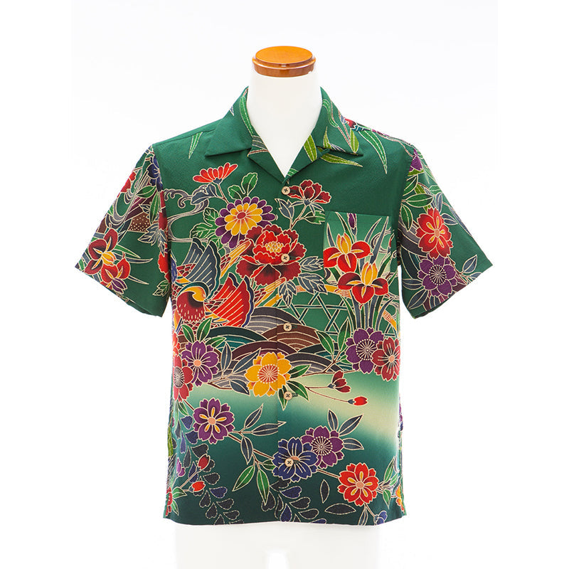 Japanese Floral Art Pattern Casual Shirt elevenforest