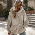 Women's Vintage Floral Embroidery Art Casual Hoodie elevenforest