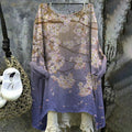 Comstylish Women's Japanese Art Peach Blossom Loose V Neck Casual Shirt