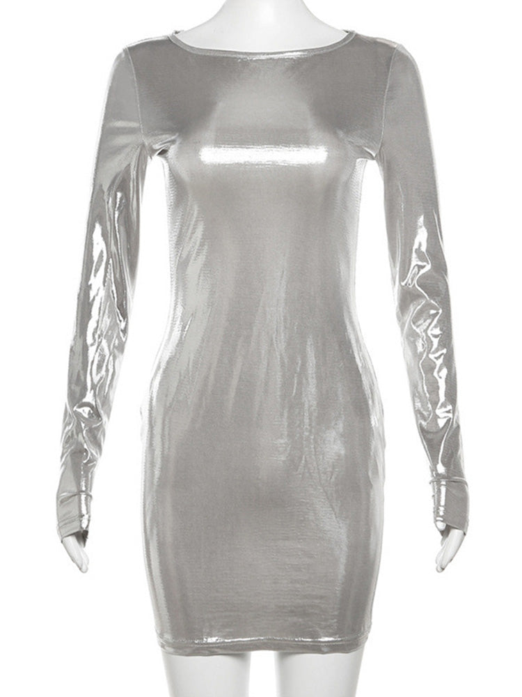 Spring Autumn Long Sleeve Party Club Short Mini Dress