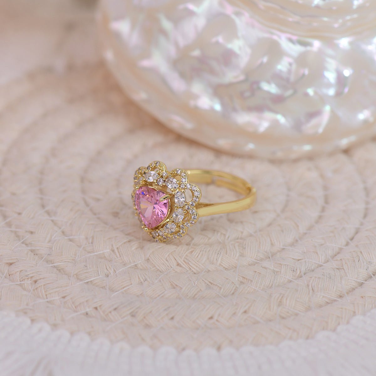 Melody Pink Heart Ring