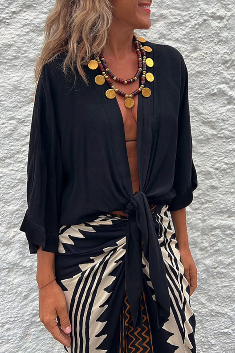 Frenulum V Neck Tops(3 Colors)