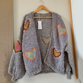 Women's Valentine Heart Button Down Cozy Sweater elevenforest
