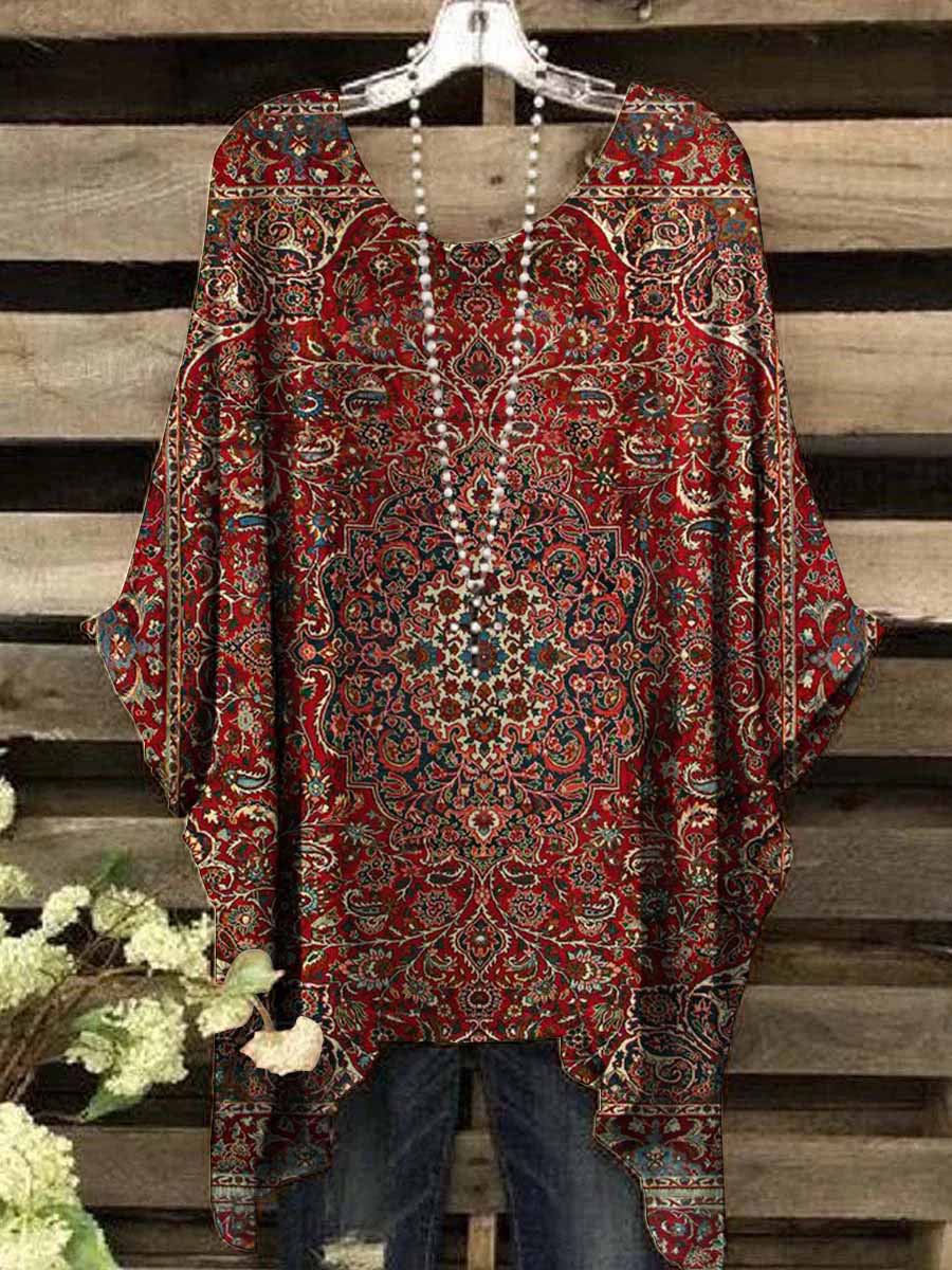 Women's Vintage Ethnic Printed Top