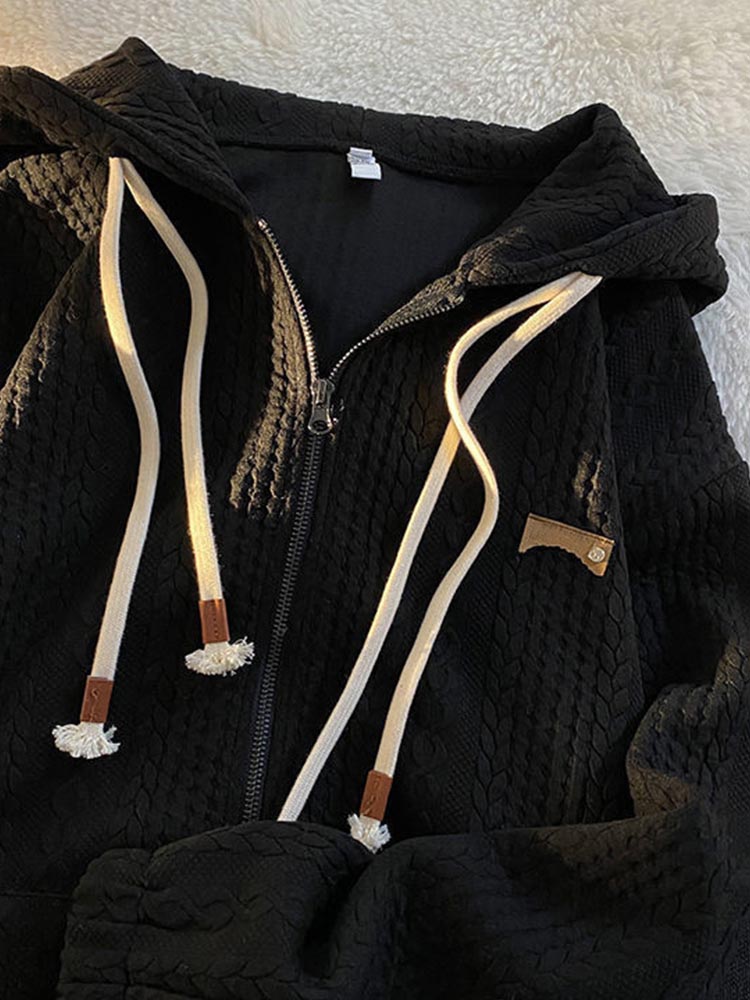 Spring Zipper Hooded Sweatshirts Long Sleeve Cardigan Top Cloth Female Loose Zip Up Hoodies Pocket