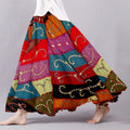 Boho Vintage Patchwork Flowy Wide Skirt elevenforest
