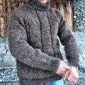 Men's Mottled Wool Knit Turtleneck Sweater elevenforest