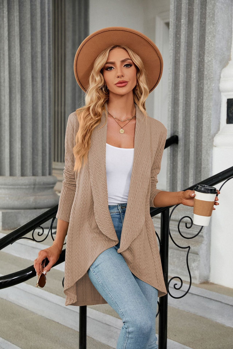 Autumn Winter Long Sleeve Color Loose Cardigan Top Knitting Coat