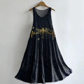 Women's Dragonfly Embellished Pattern Art Print Sleeveless Cotton Pock
