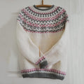 Pink Knitted Pattern Icelandic Cozy Sweater elevenforest