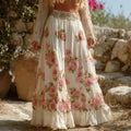 Bohemian Three-dimensional Floral Embroidery Women's Half-length Skirt elevenforest
