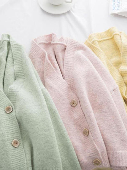 Autumn Winter Sweater Cardigans V Neck Knit Cardigans Outwear Korean Tops Suete Mujer Poncho