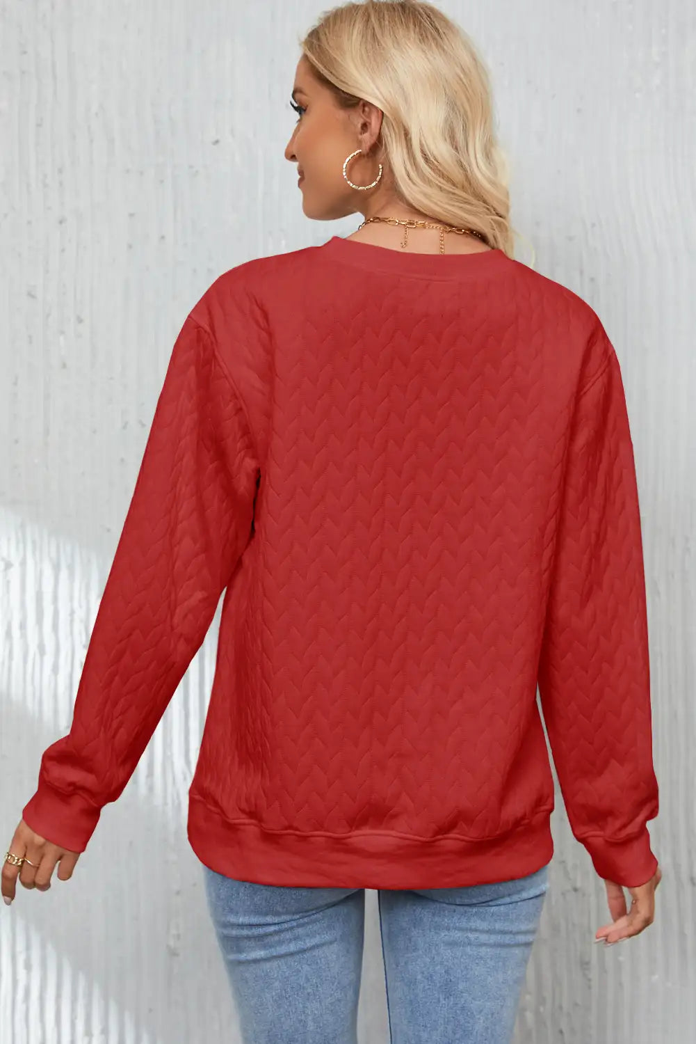 Racing Red Xoxo Chenille Sweatshirt
