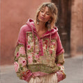 Women's Patchwork Vintage Fabric Hoodie elevenforest