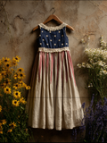 American Elements Bohemian Retro Cotton And Linen Dress elevenforest