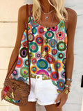 Women's Color Circle Print Tank Top