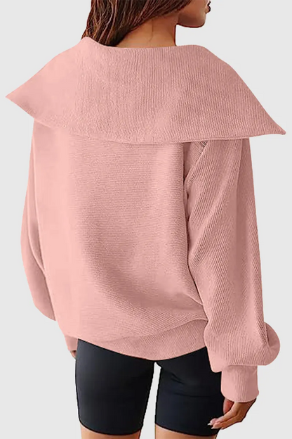 Street Color Zipper Turndown Collar Hoodies(6 Colors)