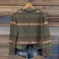 Vintage Icelandic Pattern Knitted Sweater elevenforest