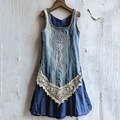 Women's Vintage Viking Tree Of Life Art Lace Tank Dress elevenforest