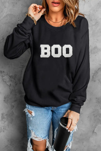 Spooky Chenille Boo Crewneck Sweatshirt