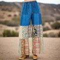 Comstylish Bohemian Style Patchwork Wide-leg Casual Pants