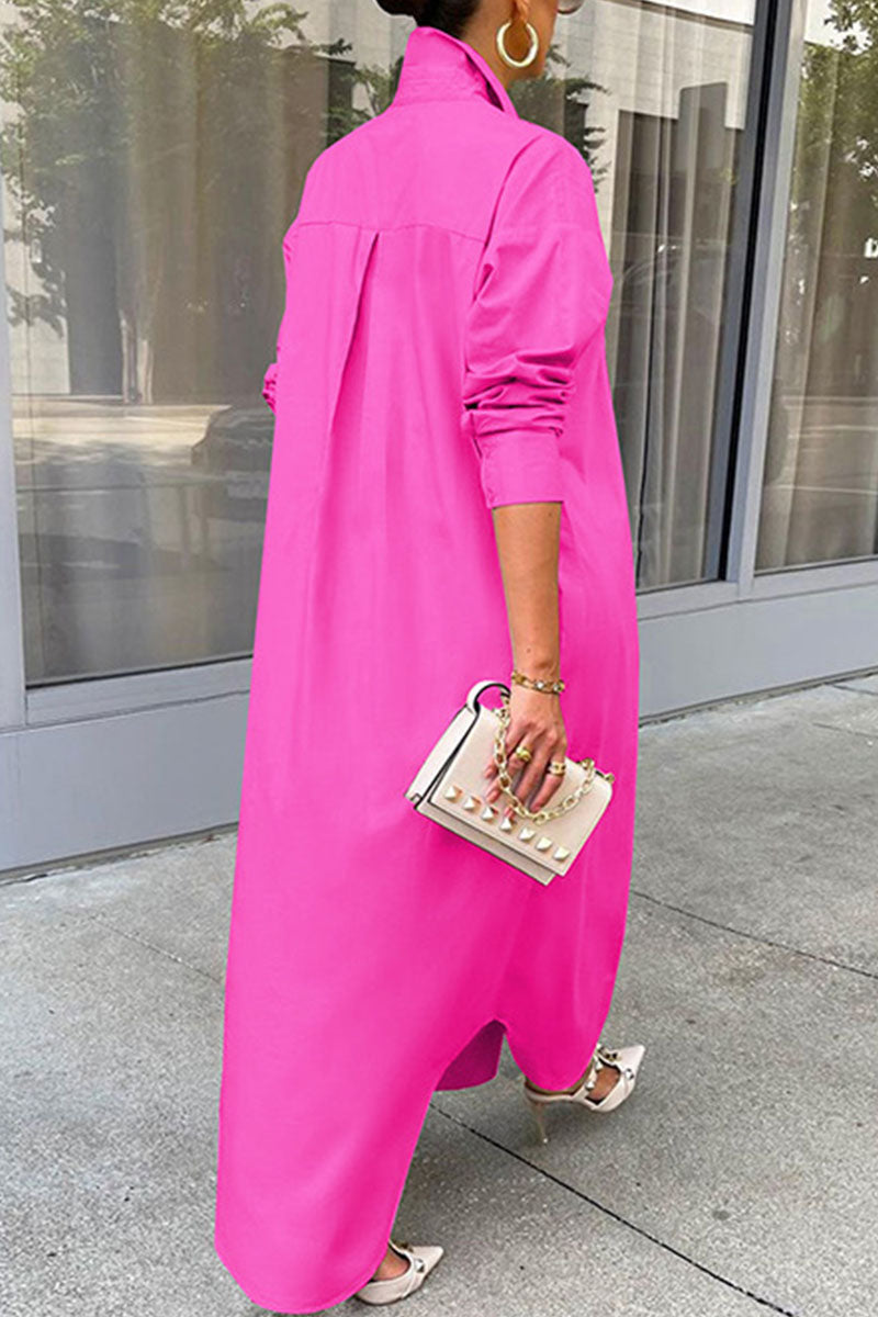 Patchwork Buckle Turndown Collar Tops
