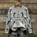 Comstylish Nihilist Penguin Do Whatever Makes You Happy Long-sleeve T-shirt