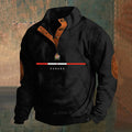 Men's Canada Print Stand Collar Button Sweatshirt elevenforest