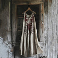 Women's Vintage Viking Dragon Print Cotton And Linen Dress elevenforest